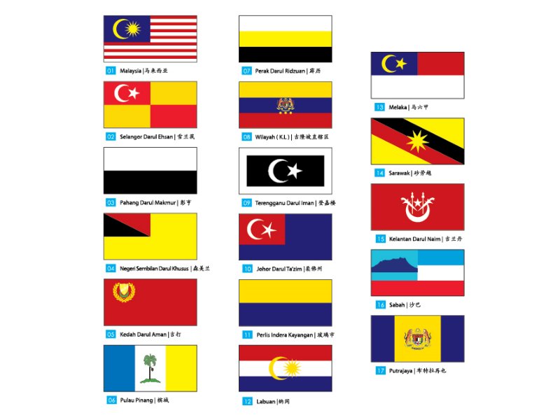 Malaysia Single Table Flag | 桌旗