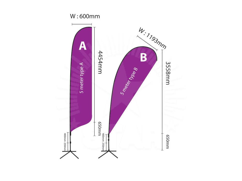 Beach Flying Flag 3 & 5 metres